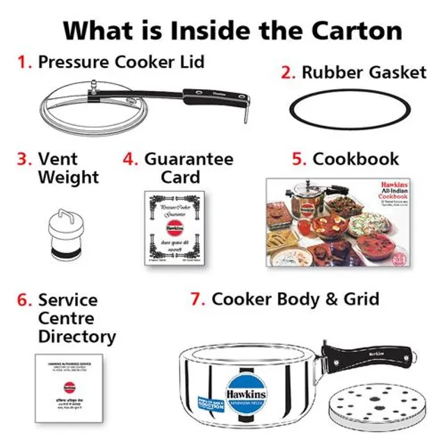 Hawkins Stainless Steel Inner Lid Pressure Cooker - Induction Base, With Handle, Silver, HSS3W, 3 l-5.webp